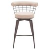Zuo Saku Swivel Barstool Beige & Brown - 4 of 4