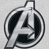 Juniors Womens The Marvels Silver Avengers Logo T-shirt - Athletic ...