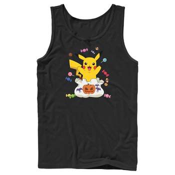 Men's Pokemon Halloween Pikachu Candy Bag Tank Top