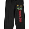 Jurassic Park T-Rex Title Logo Men's Black Graphic Sleep Pants - 2 of 4