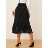 INSPIRE CHIC Women's Chiffon Elastic Waist Ruffle Tiered Flowy Midi Floral Printed Skirts - 4 of 4