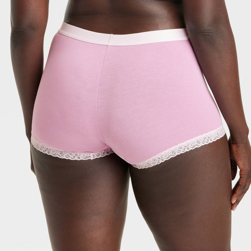Women's Cotton and Lace Boy Shorts - Auden™, 6 of 6