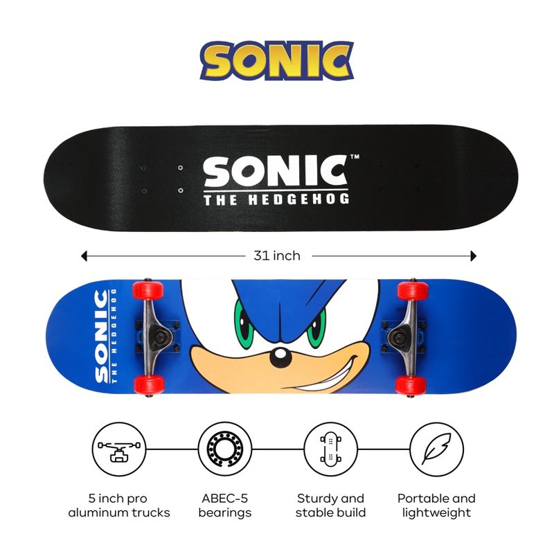 Sonic the Hedgehog 31" Popsicle Skateboard, 2 of 8