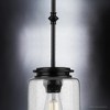 Urban Ambiance Luxury French Rustic Pendant Light,  15.875"H x 9.25"W,  Midnight Black Finish, UHP3811 - 4 of 4