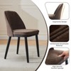 Modern Dining Chairs Set of 2, Upholstered Seating with Solid Wood Legs for Kitchen and Dining Room - 4 of 4