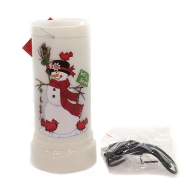 Christmas 6.75" Snowman Holiday Candle Enlighten Holiday  -  Decorative Figurines