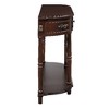 Lyngins Retro Curved Console Table – 2 Real Middle Drawers + Bottom Shelf, 52" Circular Half Moon Sofa Table with Roman Legs,Solid Wood Entryway Table - 4 of 4