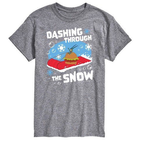 Men's - SpongeBob SquarePants - Dashing Through The Snow Plankton Christmas Short Sleeve Graphic T-Shirt - image 1 of 4