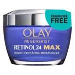 Olay Retinol 24 Max Night Face Moisturizer for Dull Skin Fragrance-Free - 1.7oz