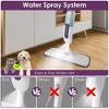 NAYSAYE Spray Mop for Floor Cleaning with Rotating Head, Refillable Bottle, Extendable Handle and 3 Reusable Microfiber Pads, White, 15.74"*5"*49" - 4 of 4