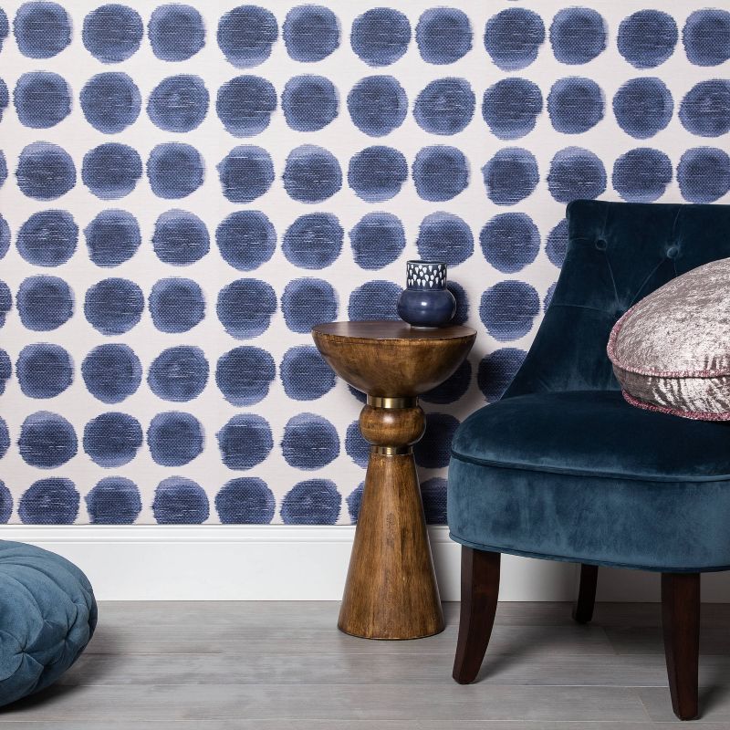 Textile Dot Peel &#38; Stick Wallpaper Blue - Opalhouse&#8482;, 3 of 6