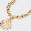 Sea Shell Pendant Necklace - A New Day™ Gold - 4 of 4