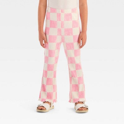 Grayson Mini Toddler Girls' Ribbed Checkered Flare Pants : Target