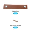 Unique Bargains Leather Suitcase Dresser Handles Door Pulls with Screws 6 Pcs - 3 of 4