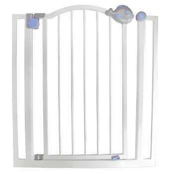 Speedy Pet Pop-O-Fish Gray, White and Blue Double Locking Safety Gate for Dogs and Children