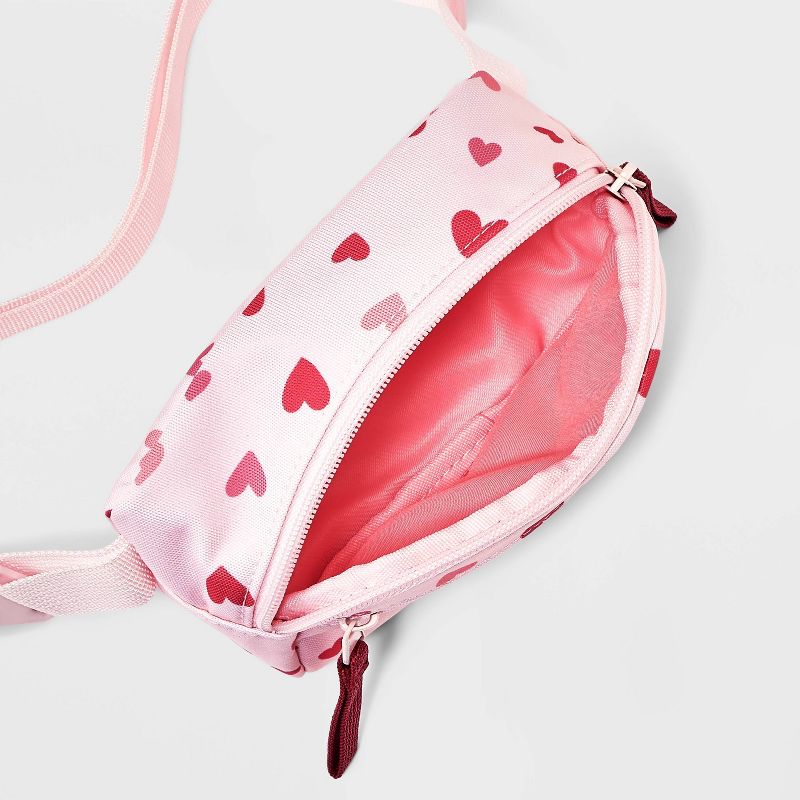 Girls&#39; Heart Fanny Pack - Cat &#38; Jack&#8482; Pink, 4 of 12