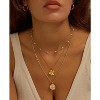 "14K Gold Plated Shell Necklace, Layered Conch & Starfish Pendant, Boho Beach Jewelry for Women, Summer Vacation Necklace, Trendy Coastal Charm" - 4 of 4