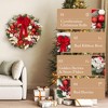 Pre-Lit 24 In Christmas Wreath with Ball Ornaments for Christmas Door Fireplace Decor, Red and White - 4 of 4