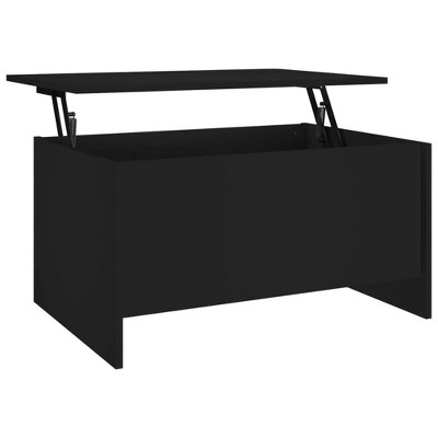 vidaXL Coffee Table Black 31.5"x21.9"x16.3" Engineered Wood