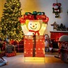 Resenkos Lighted Snowman in Gift Box Christmas Decoration - Multi-Color Red - 3 of 4
