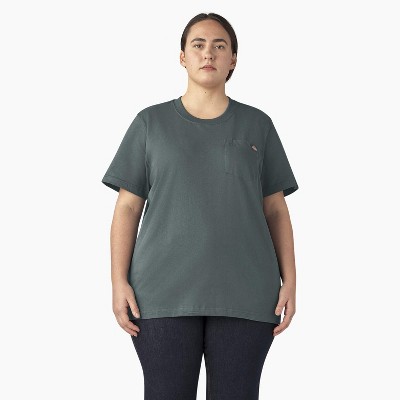 Dickies Women's Plus Heavyweight Short Sleeve Pocket T-shirt, Lincoln Green  (ln), 3ps : Target