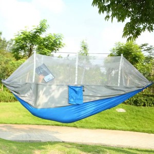 Racxily Camping Hammock, Portable Double Hammock with Net,600lbs Load 2 Persons Hammock w/Mosquito Net Outdoor Hiking, w/ Strap Hook Carry Bag - 1 of 4