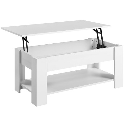 Yaheetech Modern Lift Top Vintage Coffee Table Accent Table w/Hidden Compartment & Storage For Home, Living Room, Reception Room, Office