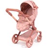 Bayer Design: Doll Pram Xeo - Coral Pink Floral - 2-In-1 Pushchair & Stroller - 4 of 4