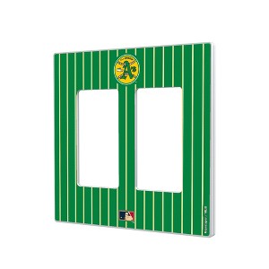 MLB Cooperstown West Teams Pinstripe Hidden-Screw Light Switch Plate for Double Rocker - 1 of 4