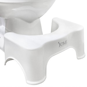 DMI Toilet Squatting Posture Stool, 7" Height, Low-Profile, Minimal Design for Bathroom Aesthetic - 1 of 4