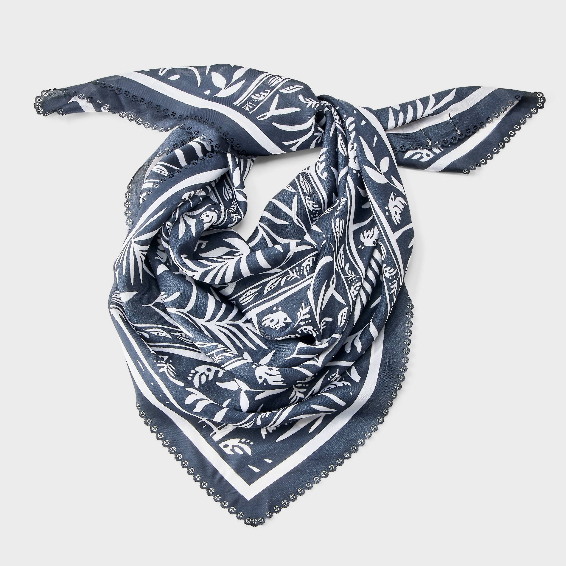Printed Scarf with Border & Scallop Edge - A New Day™