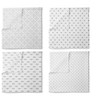 Bacati - LOVE Muslin Swaddling Blankets set of 4, Gray/White - 2 of 4