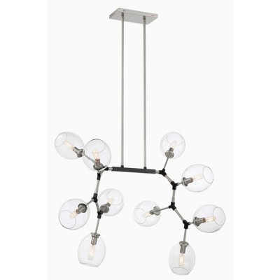 George Kovacs Lighting Nexpo 1 - Light Chandelier in  Brushed Nickel/Black