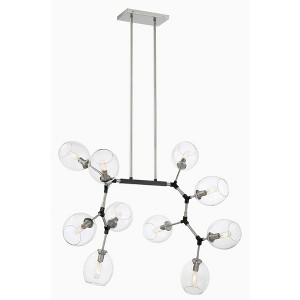George Kovacs Lighting Nexpo 1 - Light Chandelier in  Brushed Nickel/Black - 1 of 1