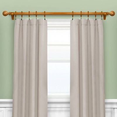 Heritage Oak 4FT Reeded Wood Curtain Rod