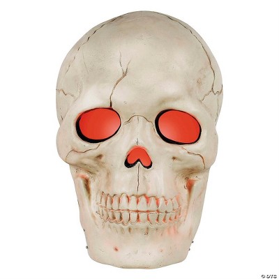Animated Giant Plastic Skull Halloween Decoration, 19 3/4"