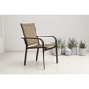 Mshliw 7-Piece Outdoor Patio Dining Set with 6 Stackable Chairs, Cushions, and Wood-Like Plastic Tabletop, Perfect for Garden, Patio, or Poolside - 3 of 4
