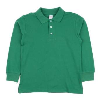 Leveret Kids Cotton Long Sleeve Polo Shirt