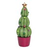 Transpac Resin 12 in. Multicolor Christmas Feliz Navidad Cactus Tree - 3 of 4