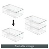 mDesign Plastic Playroom/Gaming Storage Organizer Box, Hinge Lid, 8 Pack, Clear, USA Made - 4 of 4