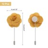 Unique Bargains Camellia Boutonnieres Pins for Formal Party Easy to Use Artificial Flowers 12pcs - 2 of 4