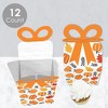 Big Dot of Happiness Fall Pumpkin - Square Favor Gift Boxes - Halloween or Thanksgiving Party Bow Boxes - Set of 12 - 3 of 4