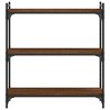 vidaXL Bookcase Storage Bookshelf Display Book Cabinet Engineered Wood - Brown Oak 31.5" 33.9" - 4 of 4