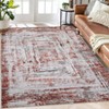 Machine Washable Abstract Striped Area Rug Soft Modern Indoor Rugs For Bedroom Low Pile Non Slip Foldable Floor Mats For Living Room - 3 of 4