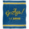 University Of California, Davis Go Aggies Stripe Silky Touch Blanket White 50x60 - 2 of 4
