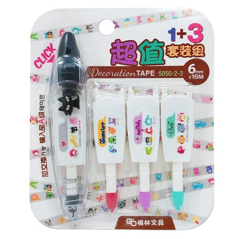 Wrapables Novelty Sticker Machine Pen with 3 Refillable Cartridges, Pets & ABC's - image 1 of 2