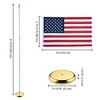 Yescom 8 Ft Sectional Indoor Flag Pole Kit Gold Ball Base Aluminum 3x5 Ft  US Flag Silver - 4 of 4