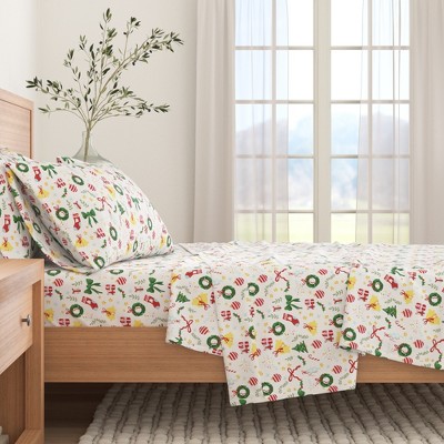 100% Cotton Christmas Flannel Sheets - Great Bay Home