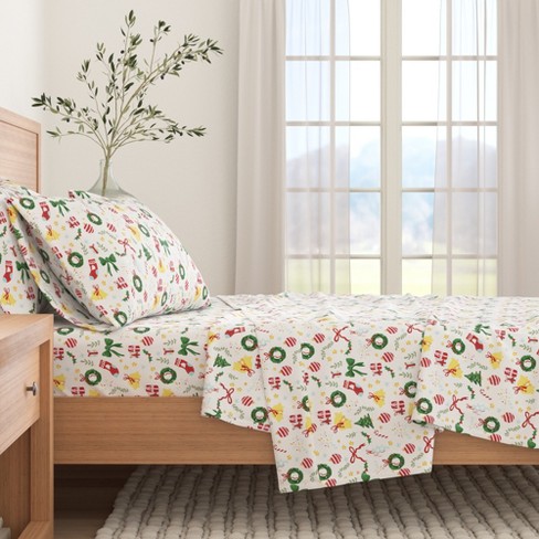 100 Cotton Christmas Flannel Sheets Great Bay Home Target
