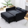 65.74" Modern Sleeper Sofa with Adjustable Armrests and Pull-Out Bed for Living Room -3irtyhousy - 3 of 4